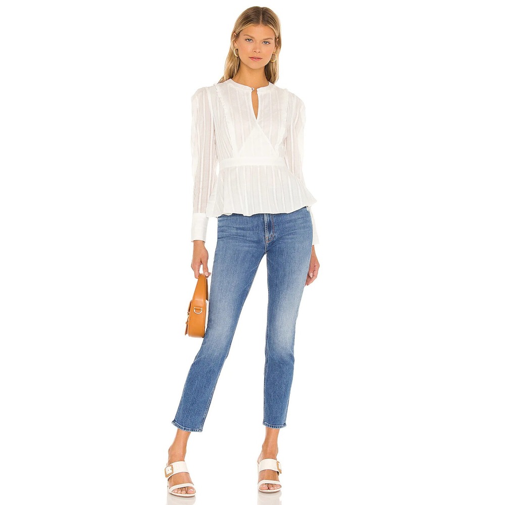 MOTHER Mid Rise Dazzler Ankle Cut & Paste Straight Leg Jeans Size 25 $228 - Picture 2 of 9